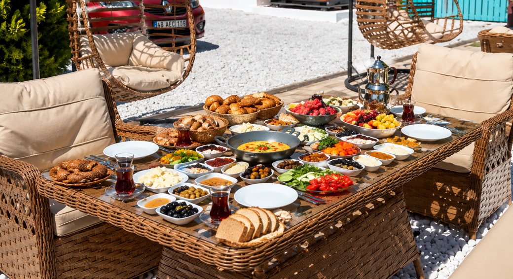 Saygın Otel organik serpme kahvaltı